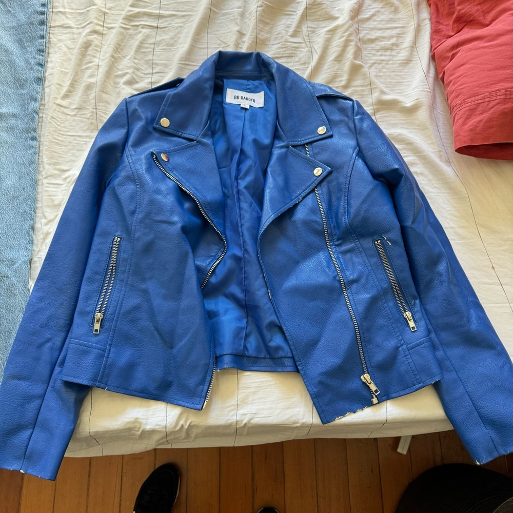 BB Dakota Electric Blue Moto Jacket